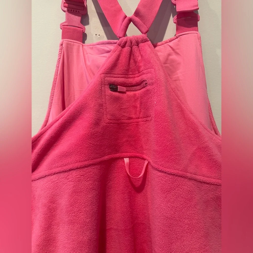 Zaful Bright Pink Sherpa Overalls for Women - Picture 9 of 9